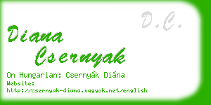 diana csernyak business card