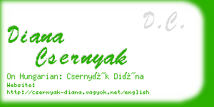 diana csernyak business card